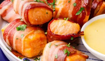 Baconben sült lazac hollandi mártással