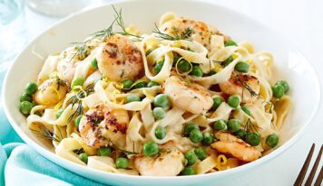 Tejszínes garnéla fettuccine