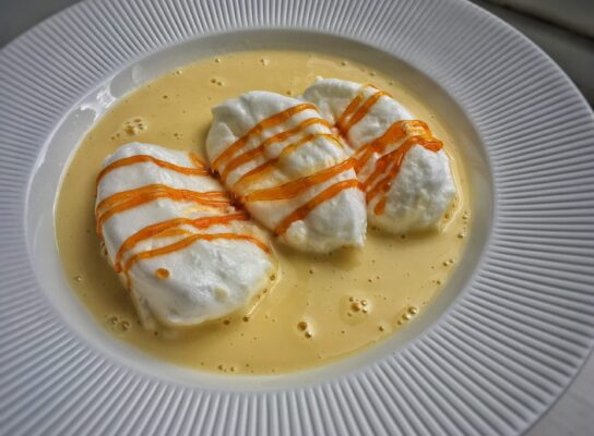 Pudingos madártej karamellcsíkokkal