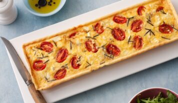 Hagymás-fetás quiche