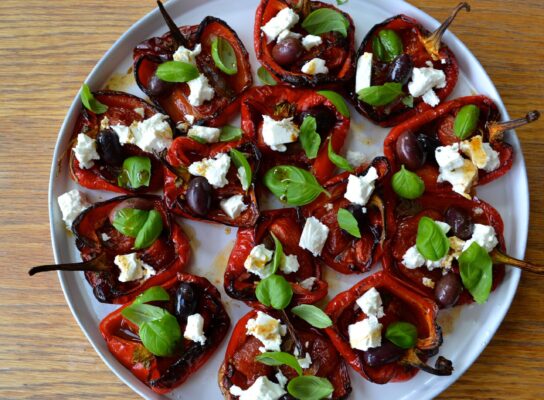 Fetás sült paprika olívabogyóval