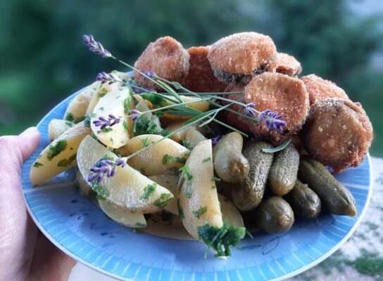 Parmezános rántott cukkini sütőben sütve