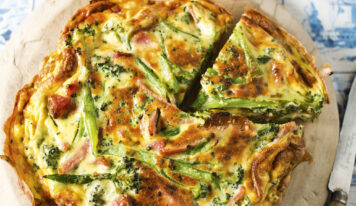 Brokkolis baconös frittata