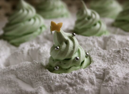 Karácsonyfa habcsók