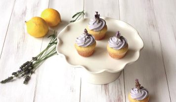 Levendulás-citromos cupcake