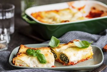 Spenótos-ricottás cannelloni