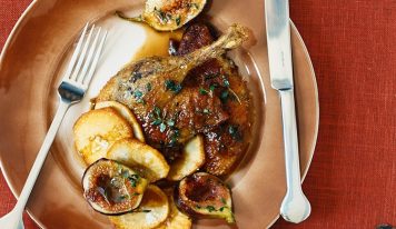 Sült kacsacomb fügével